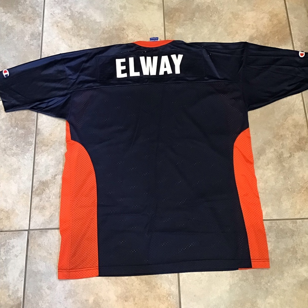90s Vintage John Elway Champion Blank Denver Broncos Home Jersey - Mens Size 48